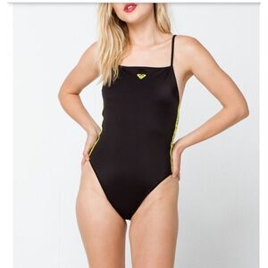 Roxy Sisters High Leg Sporty One Piece Swimsuit Size Large